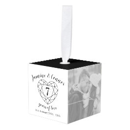 7e bruiloft Jubileum foto zwart onyx Decoratie