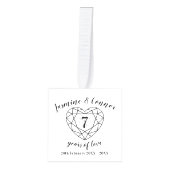 7e bruiloft Jubileum foto zwart onyx Decoratie (Voorkant)