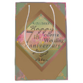 7e bruiloft Jubileum Gift Bag Medium Cadeauzakje (Voorkant)