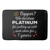 7e bruiloft Jubileum I - Copper Funny Paar Badmat (Voorkant)