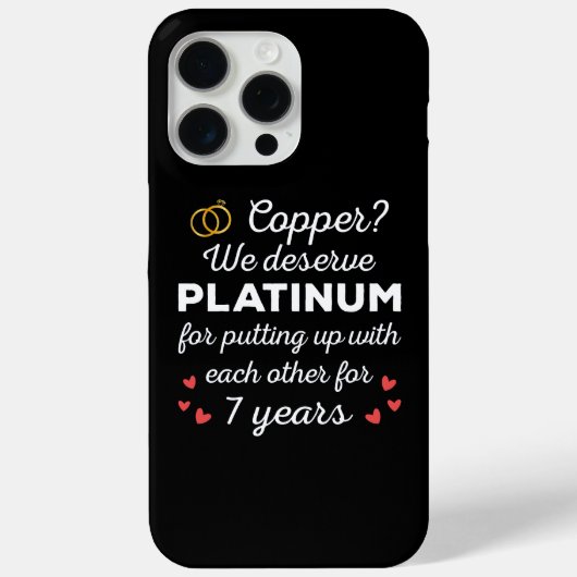 7e bruiloft Jubileum I - Copper Funny Paar Case-Mate iPhone Case (Achterkant)