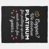 7e bruiloft Jubileum I - Copper Funny Paar Fleece Deken (Voorkant (Horizontaal))