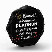 7e bruiloft Jubileum I - Copper Funny Paar Fotoblokken (Links)