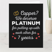 7e bruiloft Jubileum I - Copper Funny Paar