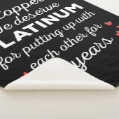 7e bruiloft Jubileum I - Copper Funny Paar Sherpa Deken (3/4)