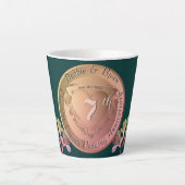 7e bruiloft Jubileum Koper Fresia Latte Mok (Voorkant)