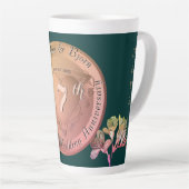 7e bruiloft Jubileum Koper Fresia Latte Mok (Rechterhoek)