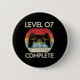 7e bruiloft Jubileum koppels Husbynd Gamer Funn Ronde Button 5,7 Cm