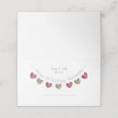 7e bruiloft Jubileum wol hart placecard Plaatskaartje (Buitenkant ongevouwen)