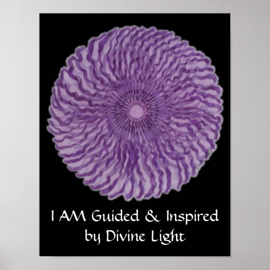 7e Chakra Art #2 - Divine Connection Poster (Voorkant)