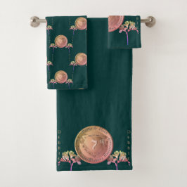 7e Copper Fresia Bruiloft Jubileum Bad Handdoek