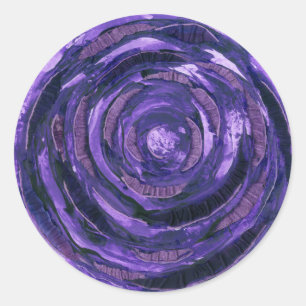 7e-Crown Chakra Healing Art #2 Ronde Sticker