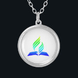 7e dag adventist symbool zilver vergulden ketting<br><div class="desc">Diverse punten.</div>