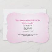 7e dag Uitnodiging Roze Princess met reserveband (Achterkant)