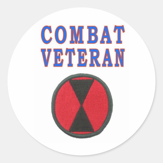 7e DIVISIE I-INFANTERIE Ronde Sticker (Voorkant)