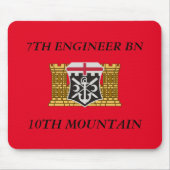 7E ENGINEER BATTALION 10E MOUNTAIN MOUSEPAD MUISMAT (Voorkant)