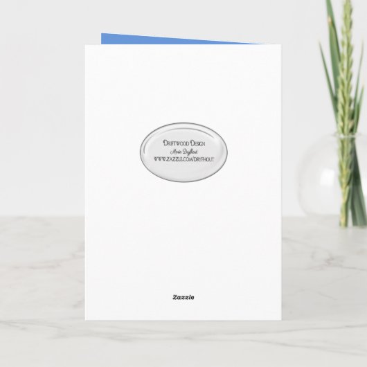 7e geboortedag, kat en ballon, Kaart (Achterkant)