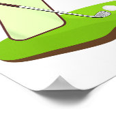 7e Golf Verjaardag Golfer 7 jaar oud Bday Party Ki Poster (Hoek)