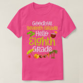 7e graad Afstuderen tot afscheid 7e graad Hallo 8e T-shirt (Design voorkant)