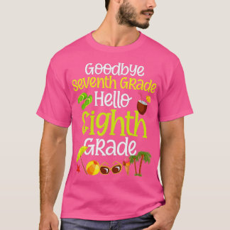 7e graad Afstuderen tot afscheid 7e graad Hallo 8e T-shirt