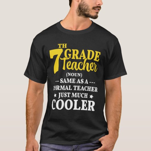 7e graad leraar definitie T-shirt Funny School  (Voorkant)
