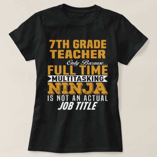 7e graad leraar t-shirt (Design voorkant)