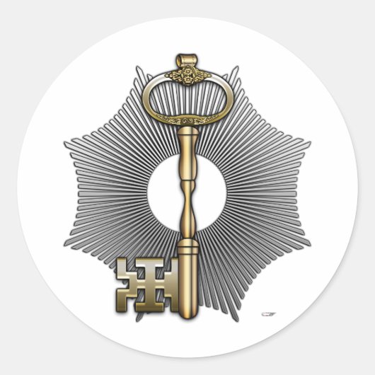 7e graad: proost en rechter ronde sticker (Voorkant)