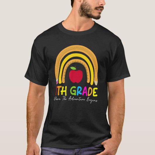 7e graad regenboogleringsteam Tweede rang T-shirt (Voorkant)