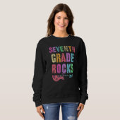 7e graad Rocks Student Teacher Rockstar Team Rock Trui (Voorkant volledig)