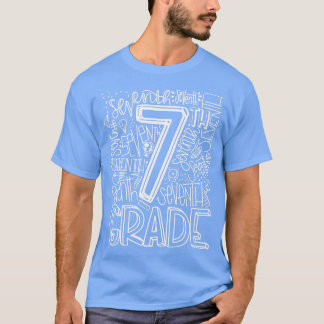 7e graad Typografie Team 7e graad terug naar SC T-shirt
