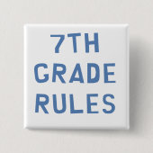 7e graad vierkante button 5,1 cm (Voorkant)