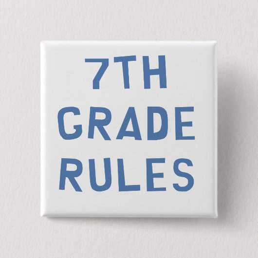 7e graad vierkante button 5,1 cm (Voorkant)