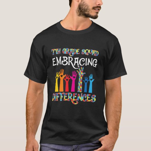7e Grade Squad die Verschillen Autism SPED T-shirt (Voorkant)
