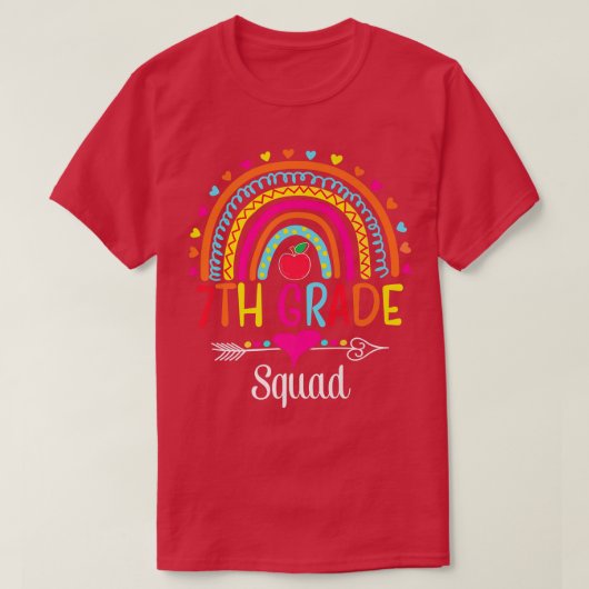 7e Grade Squad Team Teacher Student Laatste dag va T-shirt (Design voorkant)