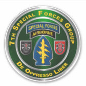 7e groep speciale strijdkrachten in de lucht sticker (Voorkant)
