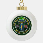 7e groep speciale strijdkrachten keramische bal ornament (Voorkant)