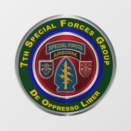 7e groep speciale strijdkrachten raamsticker (Vel)