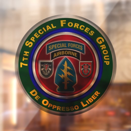 7e groep speciale strijdkrachten raamsticker (Vel 2)