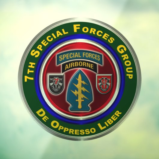 7e groep speciale strijdkrachten raamsticker (Vel 3)