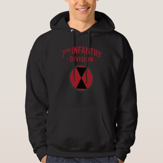 7e Infanteriedivisie Badge Hoodie (Voorkant)