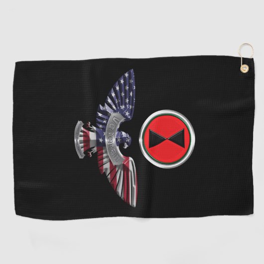 7e infanteriedivisie "Bayonet Division" Eagle Golfhanddoek (Horizontaal)