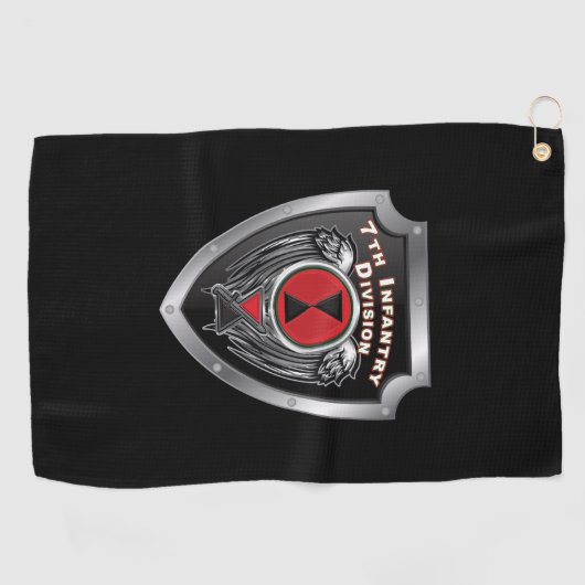 7e infanteriedivisie "Bayonet Division" Shield Golfhanddoek (Horizontaal)