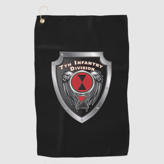 7e infanteriedivisie "Bayonet Division" Shield Golfhanddoek (Voorkant)