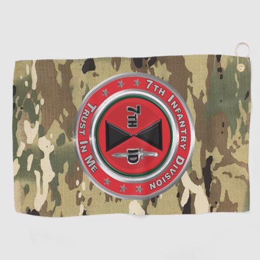 7e infanteriedivisie golfhanddoek (Horizontaal)