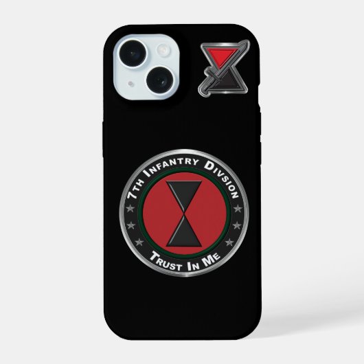 7e Infanteriedivisie iPhone 15 Case (Achterkant)