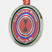 7e infanteriedivisie kerstmis metalen ornament (Links)