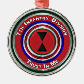 7e infanteriedivisie kerstmis metalen ornament (Voorkant)