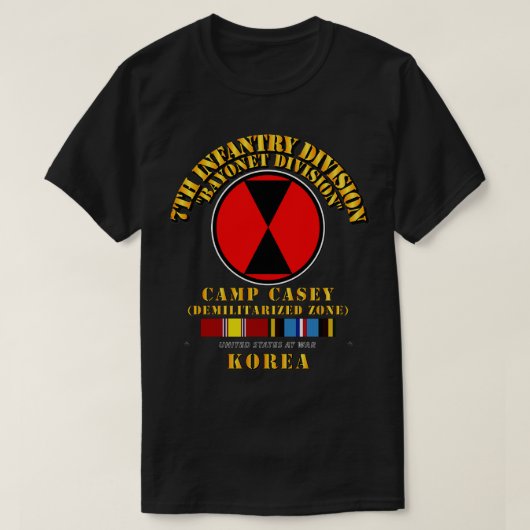 7e Infanteriedivisie Korea CP Casey w SVC T-shirt (Design voorkant)
