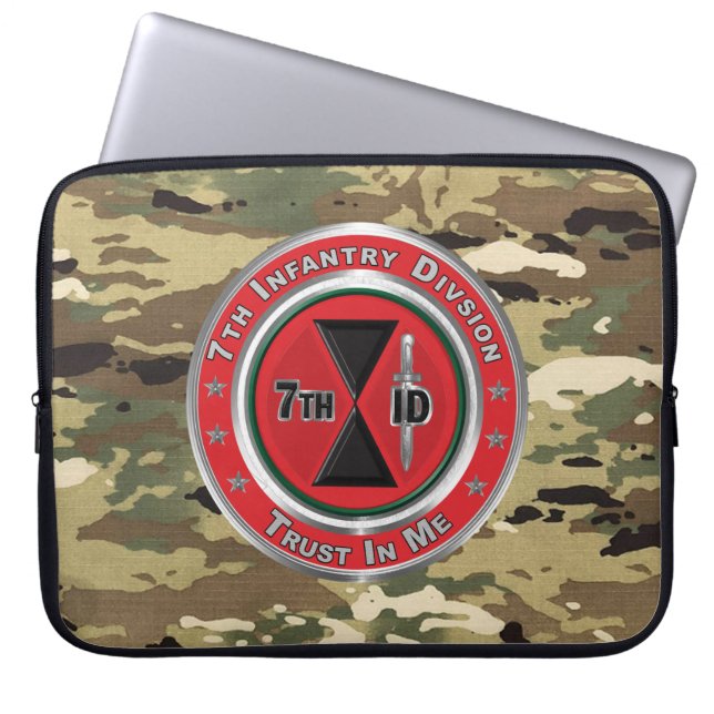 7e infanteriedivisie laptop sleeve (Voorkant)