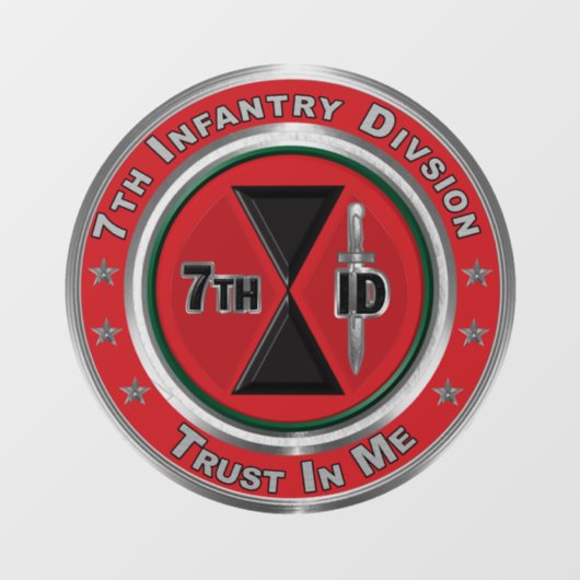 7e infanteriedivisie raamsticker (Vel)